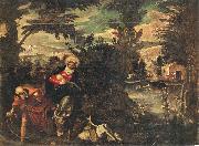 TINTORETTO, Jacopo Flight into Egypt oil painting